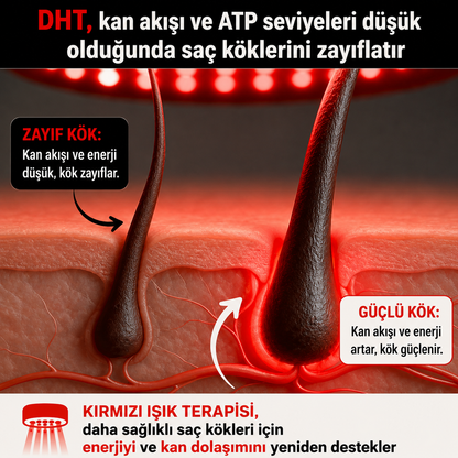 Kırmızı Işık Terapi Şapkası